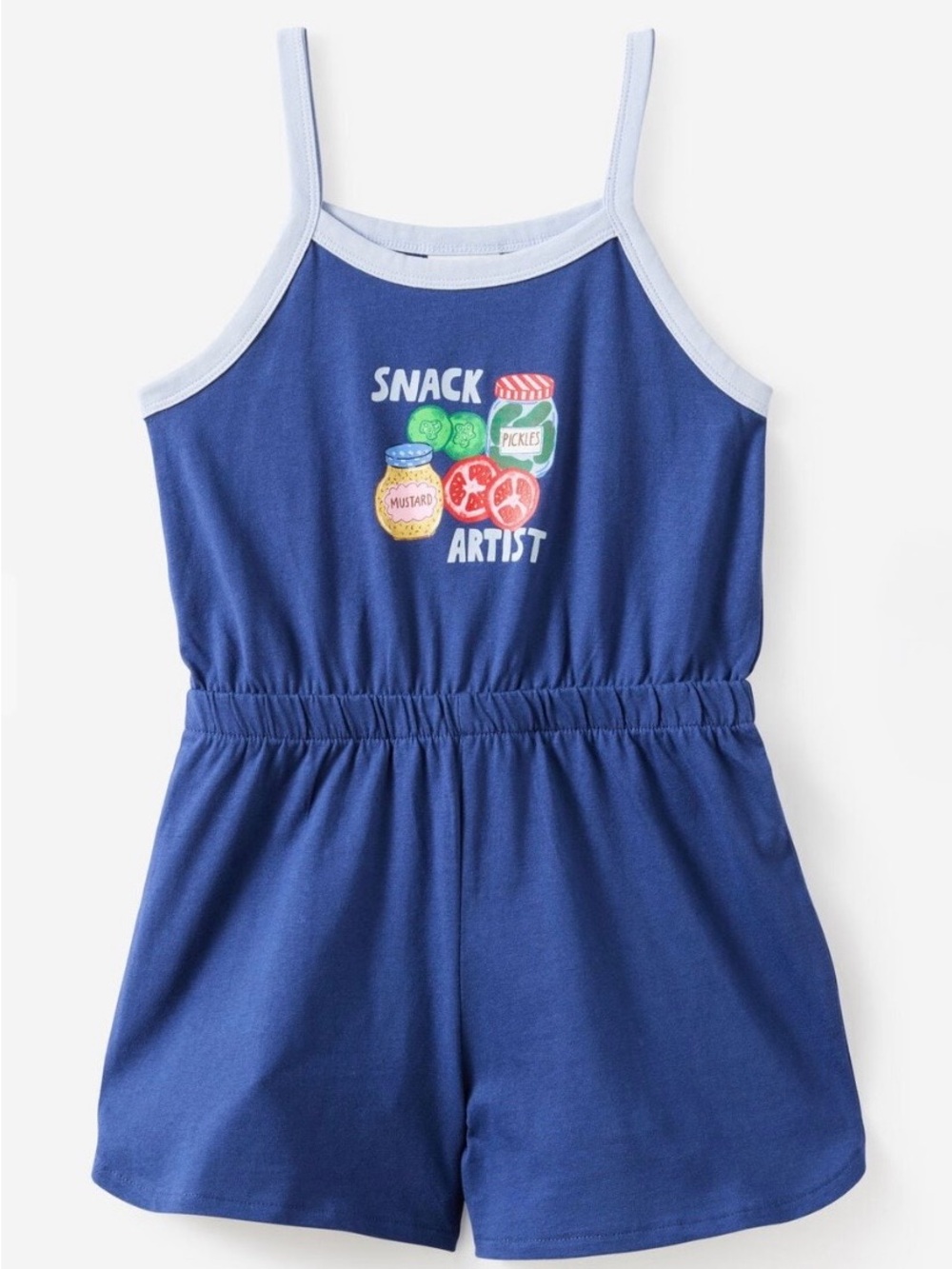 *TWINS* Set of 2 New - Cotton On Girls' Blue Snack Artist Romper Size 4